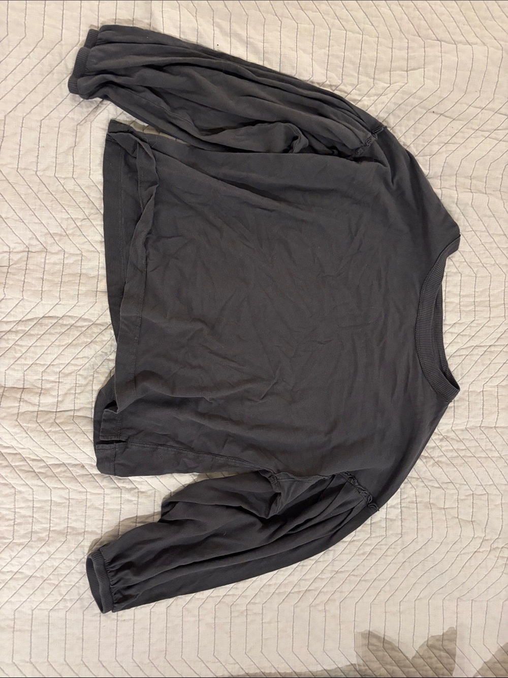 Aerie dark grey oversized puff sleeve long-sleeve XS
